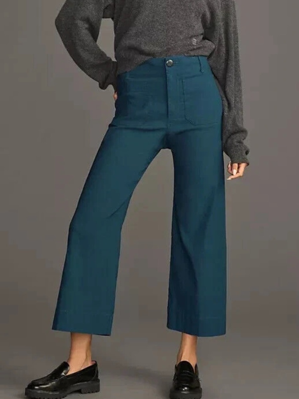 Anthropologie Maeve Colette pant wide leg cropped - Picture 2 of 10